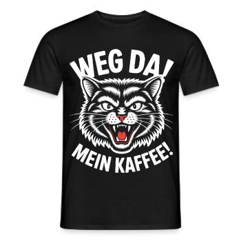 Mein Kaffee - Männer T-Shirt - Schwarz - Vorne - AI Model Male 178 light (178cm)