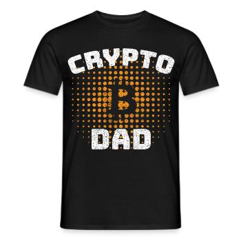 Bitcoin Crypto Dad wie ein normaler Dad - Männer T-Shirt - Schwarz - Vorne - AI Model Male 178 light (178cm)