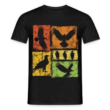 Eagle Retro Graphic - Men's T-Shirt - black - Front - AI Model Male 178 light (178cm)