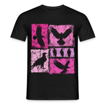 Eagle Retro Graphic Silhouettes - Men's T-Shirt - black - Front - AI Model Male 178 light (178cm)