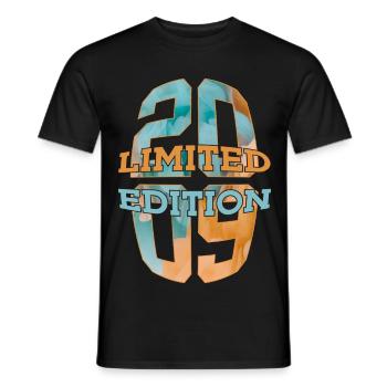 ÉDITION LIMITÉE 2009 17 ANS 17E ANNIVERSAIRE - T-shirt homme - noir - Devant - AI Model Male 178 light (178cm)