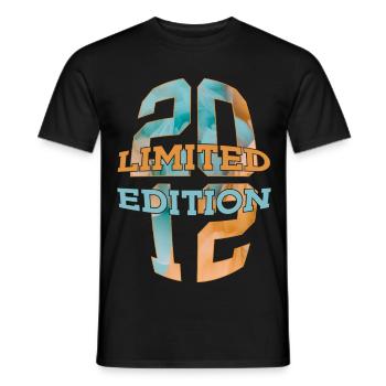 LIMITED EDITION 2012 14 JAHRE 14. GEBURTSTAG - Männer T-Shirt - Schwarz - Vorne - AI Model Male 178 light (178cm)