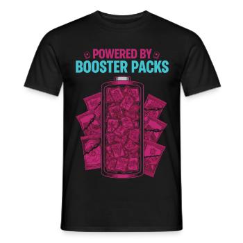 Boosté par des boosters Collectionneur de cartes à collectionner - T-shirt homme - noir - Devant - AI Model Male 178 light (178cm)