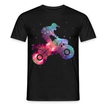 Quad ATV Space Quad Driver Kids Men Boys - Men's T-Shirt - black - Front - AI Model Male 178 light (178cm)