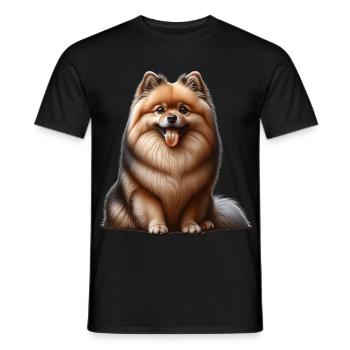 Spitz Zwergspitz German Spitz - Männer T-Shirt - Schwarz - Vorne - AI Model Male 178 light (178cm)