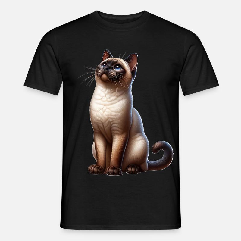 Siamkatze Siamese Cat - Männer T-Shirt - Schwarz