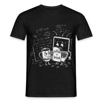 IT-Chaos im Büro: Coffee Break Geschenk - Männer T-Shirt - Schwarz - Vorne - AI Model Male 178 light (178cm)
