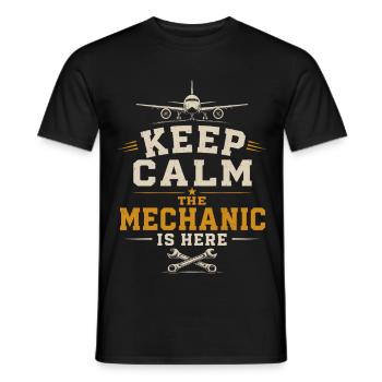 Aircraft Engineering Aviation Engineer Profession - Men's T-Shirt - black - Front - AI Model Male 178 light (178cm)