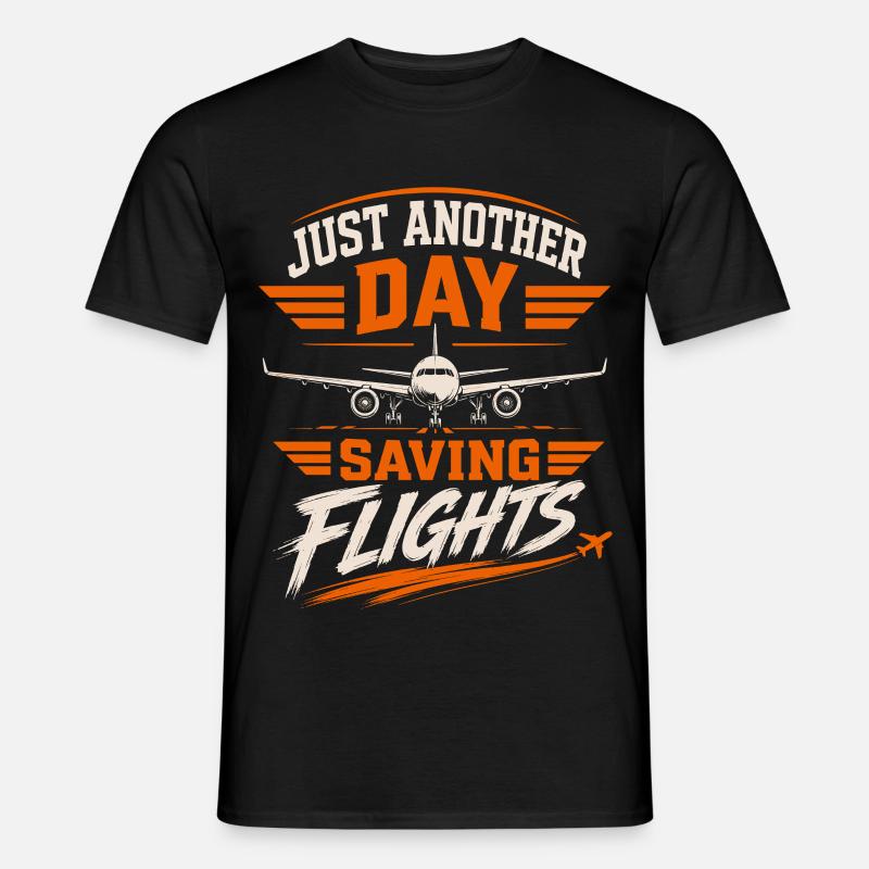 Luftfahrt Technik Wartung Flugzeug Profi - Männer T-Shirt - Schwarz