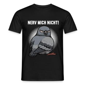 Nerv Mich Nicht Taube Tauben Taubenliebhaber  - Männer T-Shirt - Schwarz - Vorne - AI Model Male 178 light (178cm)