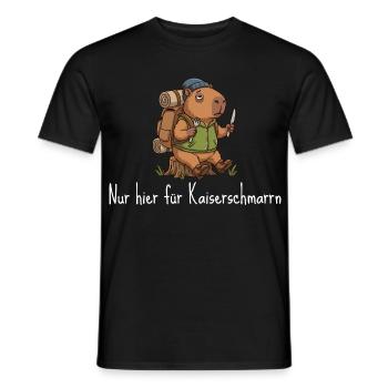 Wandern Capybara - Nur hier für Kaiserschmarrn - Männer T-Shirt - Schwarz - Vorne - AI Model Male 178 light (178cm)