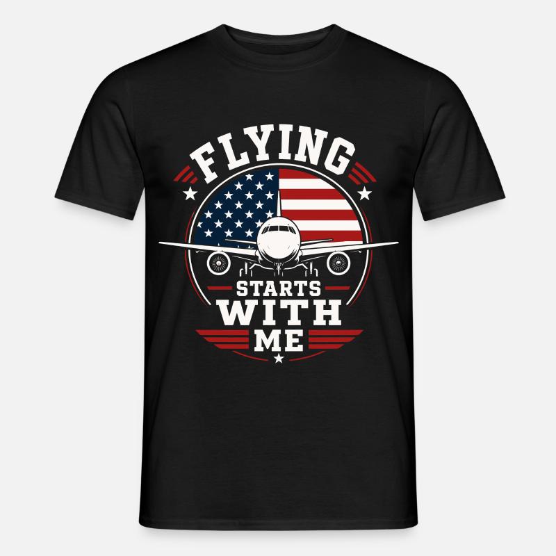 Flugzeug Mechanik Luftfahrt Technik - Männer T-Shirt - Schwarz