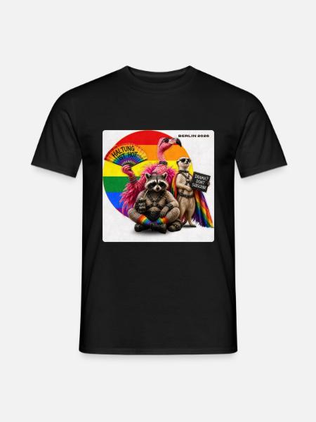 Berlin Pride 2026 LGBTQ Rainbow Design - Männer T-Shirt - Schwarz