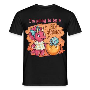 Gender reveal baby shower big sister baby - Men's T-Shirt - black - Front - AI Model Male 178 light (178cm)