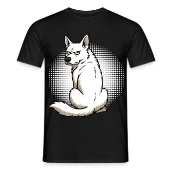 White Shepherd Shepherd Shepherd Dogs - Men's T-Shirt - black - Front - AI Model Male 178 light (178cm)