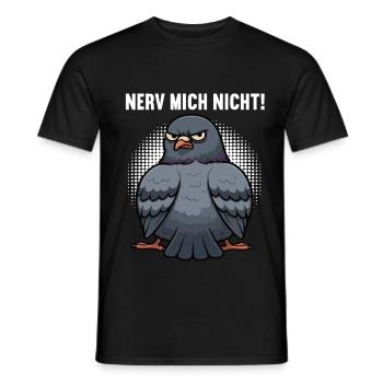 Nerv Mich Nicht Taube Tauben Taubenliebhaber  - Männer T-Shirt - Schwarz - Vorne - AI Model Male 178 light (178cm)