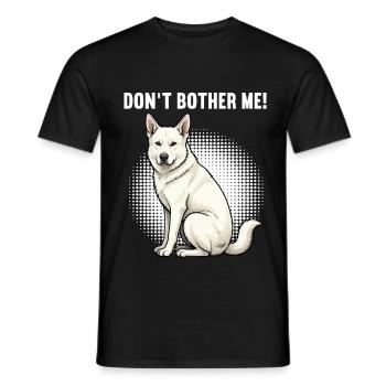 Ne me dérange pas, Berger Blanc - T-shirt homme - noir - Devant - AI Model Male 178 light (178cm)