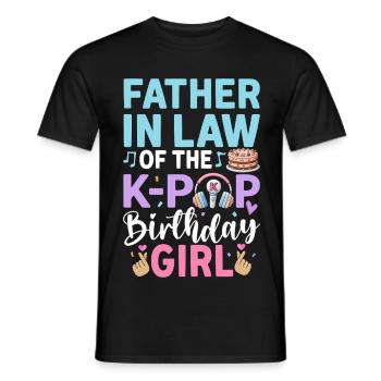 Beau-père de la fille anniversaire de la K-Pop - T-shirt homme - noir - Devant - AI Model Male 178 light (178cm)