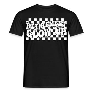 Retirement Glow Up Retraite Retro Damier - T-shirt homme - noir - Devant - AI Model Male 178 light (178cm)