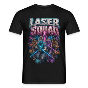 Escouade de laser tag - T-shirt homme - noir - Devant - AI Model Male 178 light (178cm)