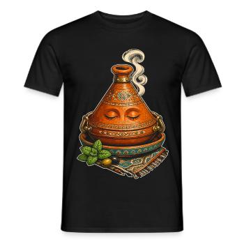 Marocain Marocain Marocain - T-shirt homme - noir - Devant - AI Model Male 178 light (178cm)