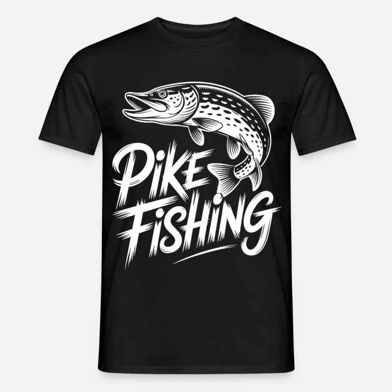Springender Hecht - Männer T-Shirt - Schwarz
