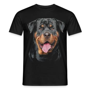 Rottweiler Dog - Men's T-Shirt - black - Front - AI Model Male 178 light (178cm)