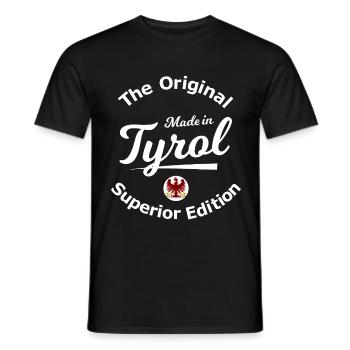Tyrol Édition Originale Supérieure - T-shirt homme - noir - Devant - AI Model Male 178 light (178cm)