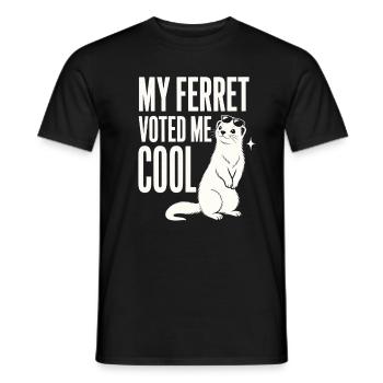 MY FERRET VOTED ME COOL - Männer T-Shirt - Schwarz - Vorne - AI Model Male 178 light (178cm)