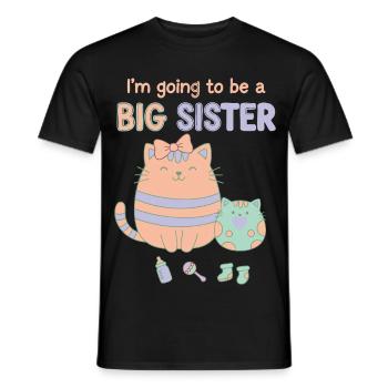 Gender Reveal Im Going To Be A Big Sister Baby - Men's T-Shirt - black - Front - AI Model Male 178 light (178cm)