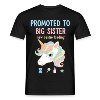 Révélation du sexe Baby Shower Équipe Grandes Sœurs Rose - T-shirt homme - noir - Devant - AI Model Male 178 light (178cm)