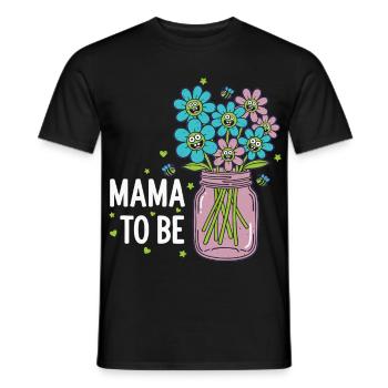 Geschlechter-Enthüllung Babyparty-Mama wird Mama-Papa-Team - Männer T-Shirt - Schwarz - Vorne - AI Model Male 178 light (178cm)