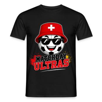 Ultras Football Fan de la journée de match Suisse - T-shirt homme - noir - Devant - AI Model Male 178 light (178cm)