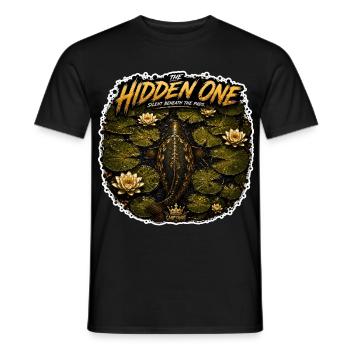 The Hidden One Carp Fishing Design - Men's T-Shirt - black - Front - AI Model Male 178 light (178cm)