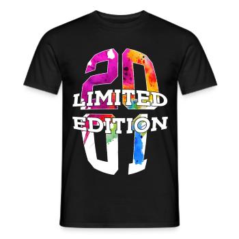LIMITED EDITION 2001 25 YEARS 25TH BIRTHDAY - Men's T-Shirt - black - Front - AI Model Male 178 light (178cm)