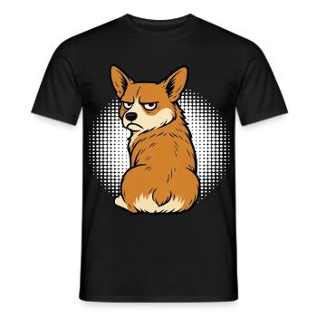 Corgi Corgis Welsh Corgi Corgi Owners Corgis - Men's T-Shirt - black - Front - AI Model Male 178 light (178cm)