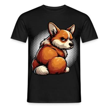 Corgi Corgis Welsh Corgi Corgi Owners Corgis - Men's T-Shirt - black - Front - AI Model Male 178 light (178cm)