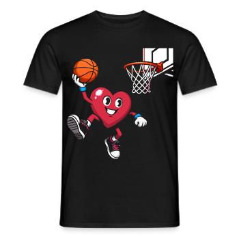 Retro Heart Valentine's Day Design Love - Men's T-Shirt - black - Front - AI Model Male 178 light (178cm)