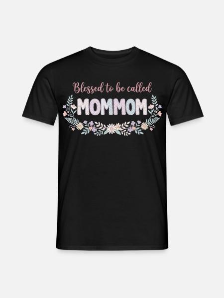 Mama, Oma-Blumen, süßes Oma-Geschenk - Männer T-Shirt - Schwarz