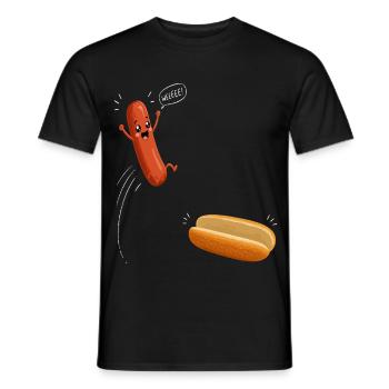 Hot Dog, Sausages, BBQ, Grilling, Griller - Men's T-Shirt - black - Front - AI Model Male 178 light (178cm)