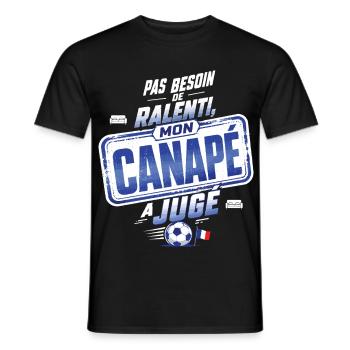 Pas besoin de ralenti, mon canapé a jugé - Männer T-Shirt - Schwarz - Vorne - AI Model Male 178 light (178cm)