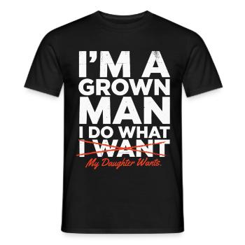 Dad Daughter Wish Humor Shirt - Men's T-Shirt - black - Front - AI Model Male 178 light (178cm)