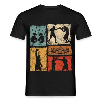 Boxen Grafik Für Profis und Amateure - Männer T-Shirt - Schwarz - Vorne - AI Model Male 178 light (178cm)
