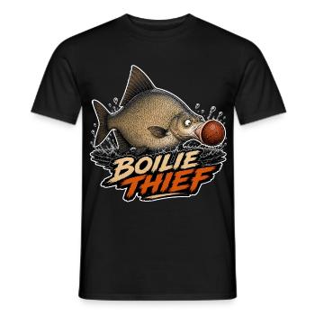 Boilie Thief lustiges Karpfenangeln - Männer T-Shirt - Schwarz - Vorne - AI Model Male 178 light (178cm)