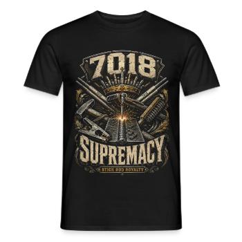 Welder Welding Professional 7018 - Men's T-Shirt - black - Front - AI Model Male 178 light (178cm)