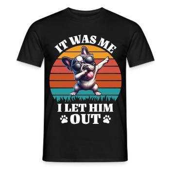Drôles dictons du bouledogue français - T-shirt homme - noir - Devant - AI Model Male 178 light (178cm)