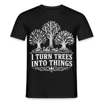 Humor Holz Tischler Tischler | Handwerkergeschenk - Männer T-Shirt - Schwarz - Vorne - AI Model Male 178 light (178cm)