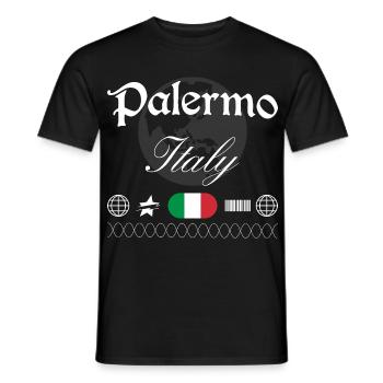 Palermo Italien Streetwear Reise Souvenir - Männer T-Shirt - Schwarz - Vorne - AI Model Male 178 light (178cm)
