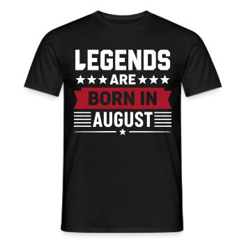 Les légendes naissent en août - T-shirt homme - noir - Devant - AI Model Male 178 light (178cm)