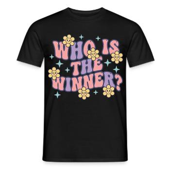 Révélation du sexe : Qui est la gagnante de la maman de baby shower - T-shirt homme - noir - Devant - AI Model Male 178 light (178cm)